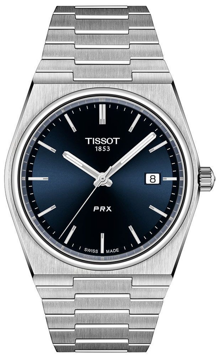 Zegarek męski na bransolecie z niebieską tarczą Tissot PRX T137.410.11.041.00  (1).jpg