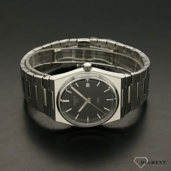 Zegarek męski na bransolecie z czarną tarczą i szafirowym szkłem Tissot PRX T137.410.11.051 (3).jpg