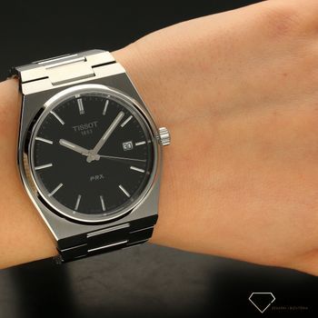 Zegarek męski na bransolecie z czarną tarczą i szafirowym szkłem Tissot PRX T137.410.11.051 (5).jpg