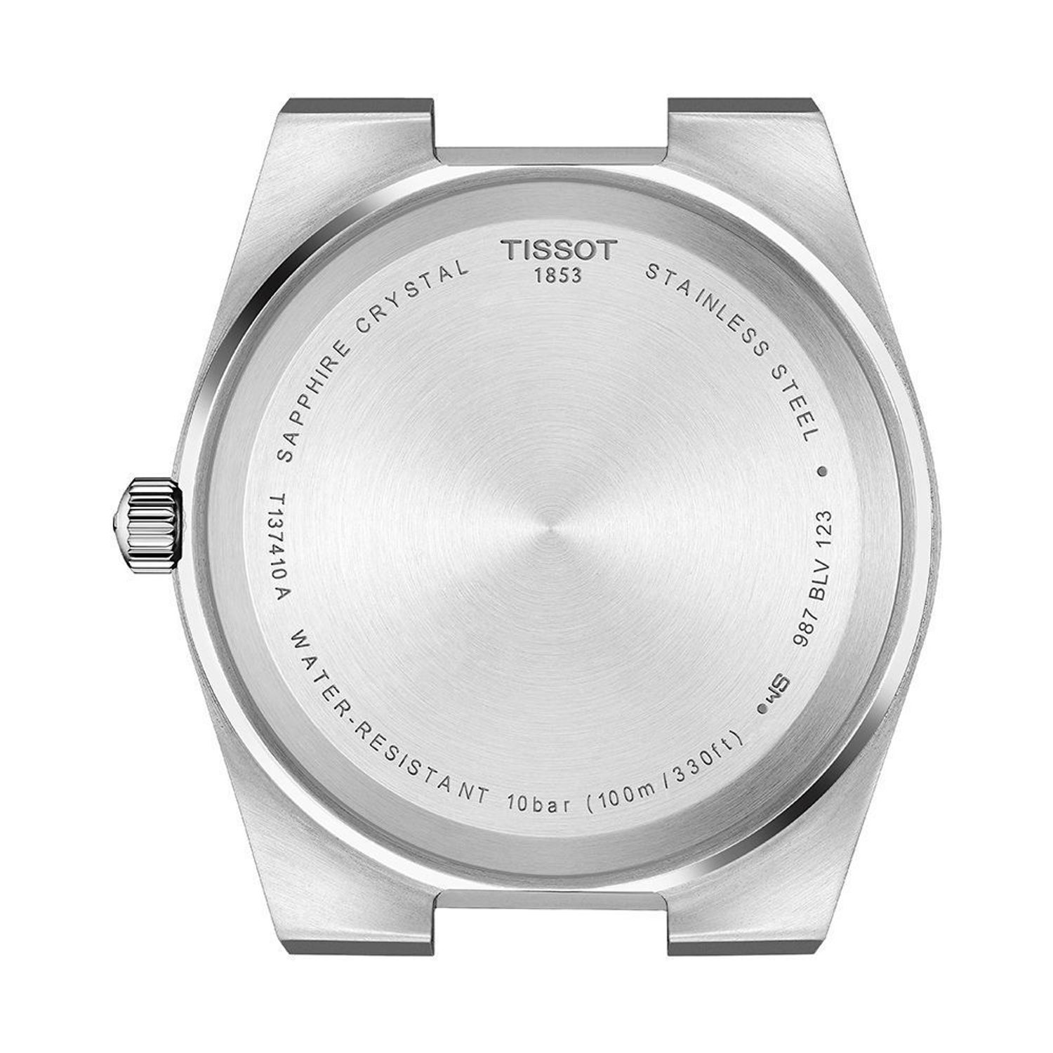 Zegarek męski na bransolecie z czarną tarczą Tissot z szafirowym PRX T137.410.11.051 (1).jpg