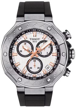 Zegarek męski Tissot T-RACE CHRONOGRAPH T141.417.17.011.00. Tissot T-Race to zwycięzca na torze i poza nim. Inspirowane wyścigami motocyklowymi detale i dynamiczny styl wzbogacony odrobiną krzykliwych kolorów. Sportowy zegarek Tissot T-Race  (3).jpg