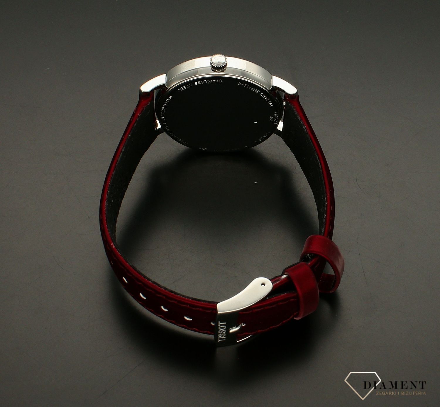 Zegarek damski Tissot Everytime Lady na bordowym pasku T143.210.17.331.00..jpg