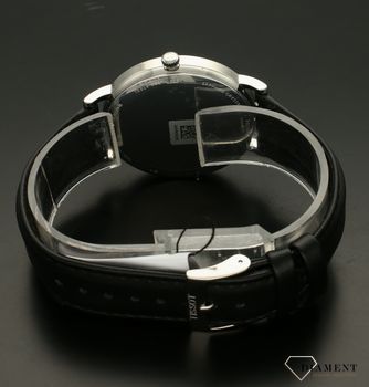 Zegarek męski na pasku Tissot T143.410.16.041.00. Zegarek męski na pasku Tissot męski wyposażony jest w kwarcowy mechanizm, zasilany za pomocą baterii. Posiada bardzo wysoką dokładność mierzenia czasu +- 10 sekund w przeciąg (3).jpg