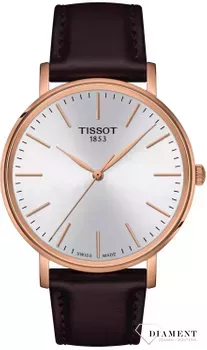 Zegarek męski Tissot EVERYTIME T143.410.36.011.00 męski wyposażony jest w kwarcowy mechanizm, zasilany za pomocą baterii. Posiada bardzo wysoką dokładność mierzenia czasu +- 10 sekund w przeciągu 30 dni..webp