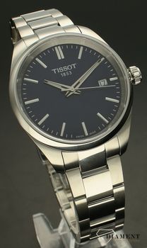 Zegarek damski Tissot PR 100 na bransolecie z granatową tarcza T150.210.11.041.00. Zegarek damski Tissot. Męski zegarek szwajcarski Tissot. Zegarek damski z granatową tarczą na bransolecie. Damski zegarek Tis (1).jpg