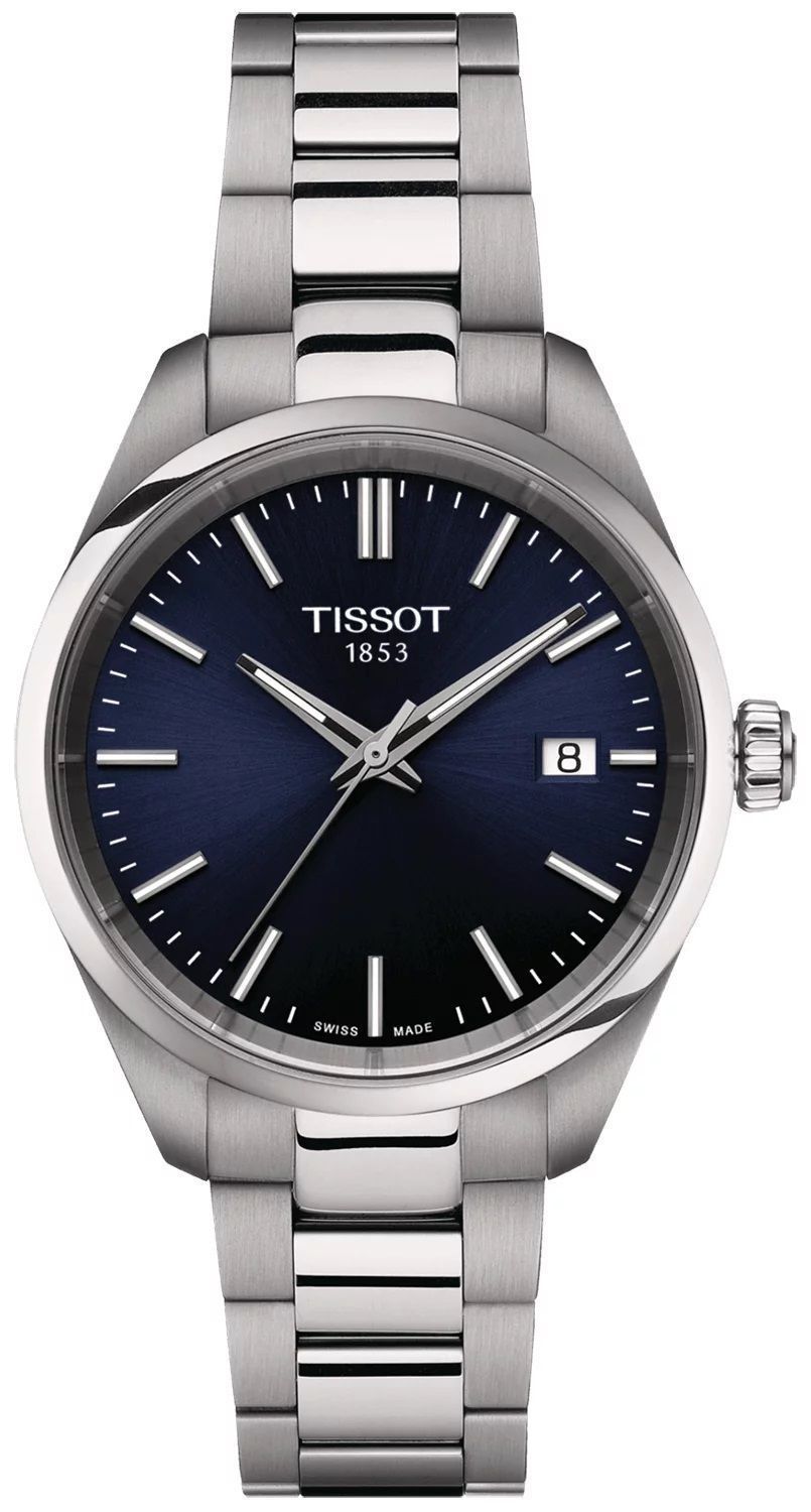 Zegarek damski Tissot PR 100 na bransolecie z granatową tarcza T150.210.11.041 (1).jpg