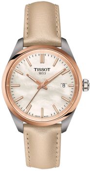 Zegarek damski z perłową tarczą na pasku Tissot PR 100 T150.210.26.111.00. Damski zegarek Tissot. Zegarek damski Tissot z perłową tarczą. Zegarek damski Tissot na eleganckim pasku. Damski Tissot z kolekcji PR 100. Zegarek na prezent dla kobi.jpg