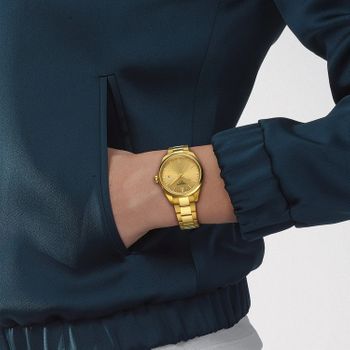 Zegarek damski Tissot PR 100 na bransolecie w złotym kolorze T150.210.33.021 (1).jpg