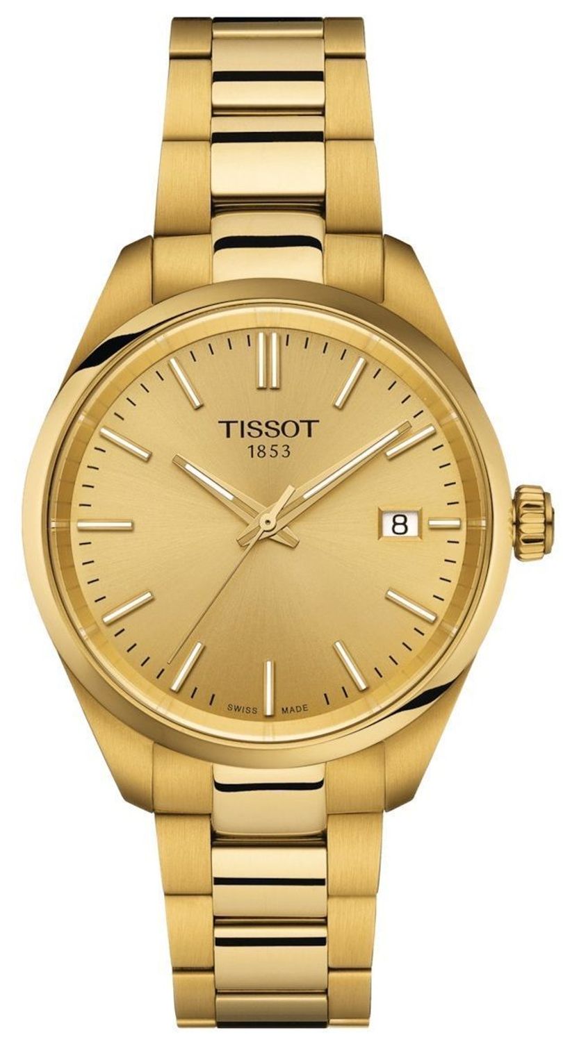 Zegarek damski Tissot PR 100 na bransolecie w złotym kolorze T150.210.33.021 (2).jpg