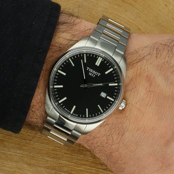 Zegarek męski Tissot PR 100 T150.410.11.051.00 czarna tarcza bransoleta stalowa black.jpg