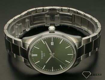 Zegarek męski Tissot PR 100 na bransolecie z zielona tarczą T150.410.11.091.00.  Zegarek męski Tissot. Męski zegarek szwajcarski Tissot. Zegarek męski z zielona tarczą na bransolecie. Męski zegarek Tissot z (3).jpg