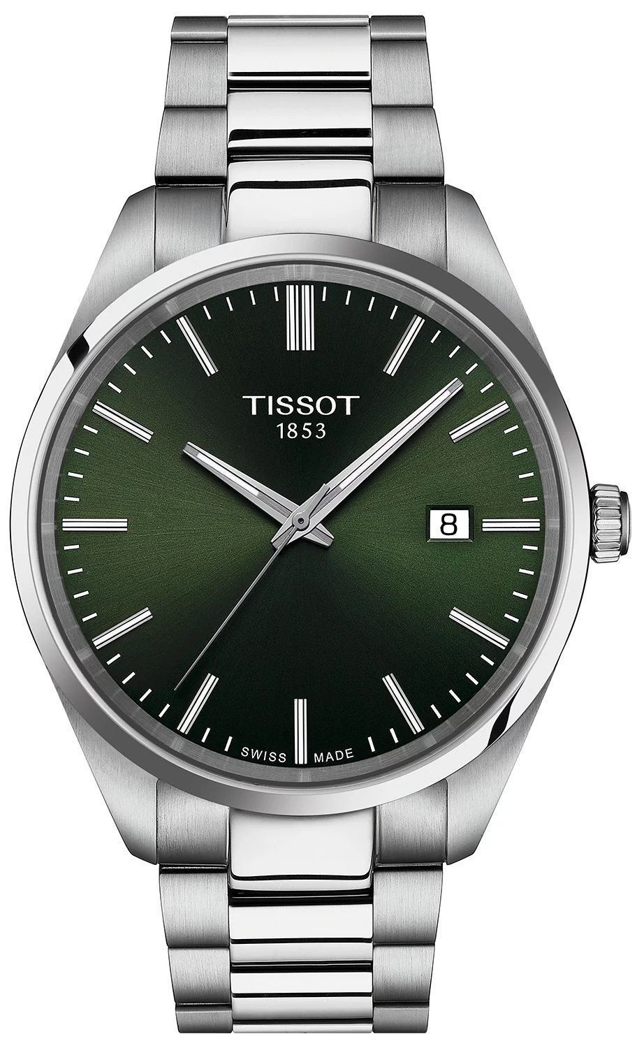 Zegarek męski Tissot PR 100 na bransolecie z zielona tarczą T150.410.11.091 (2).jpg