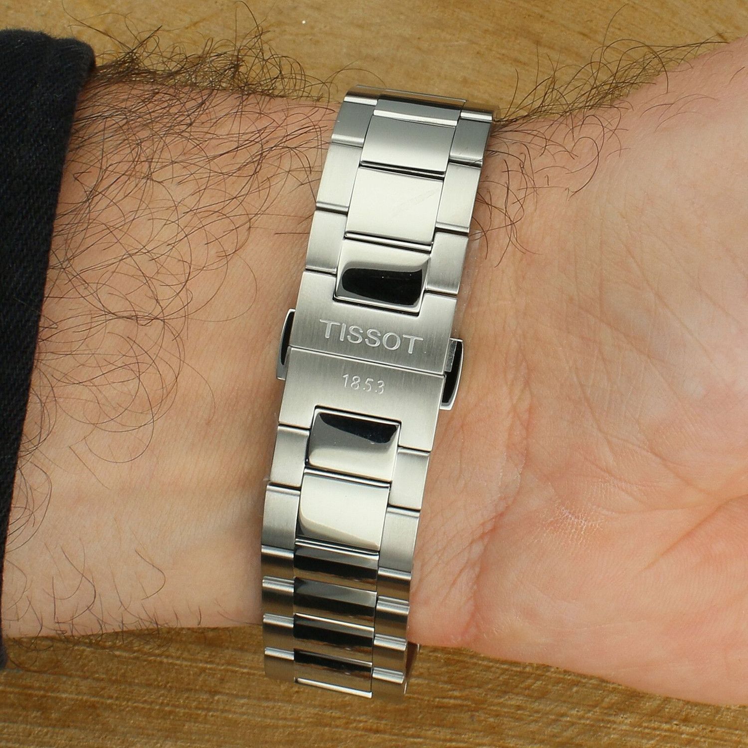 Zegarek męski Tissot PR 100 na bransolecie z zielona tarczą T150.410.11.091 (2).jpg