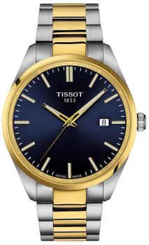 Zegarek męski Tissot PR 100 srebrno-złoty T150.410.22.041.00. Zegarek męski Tissot. Męski zegarek szwajcarski Tissot. Zegarek męski srebrno-złoty na bransolecie. Męski zegarek Tissot z kolekcji PR100. Zegarek męski idealny na prezent (2).jpg