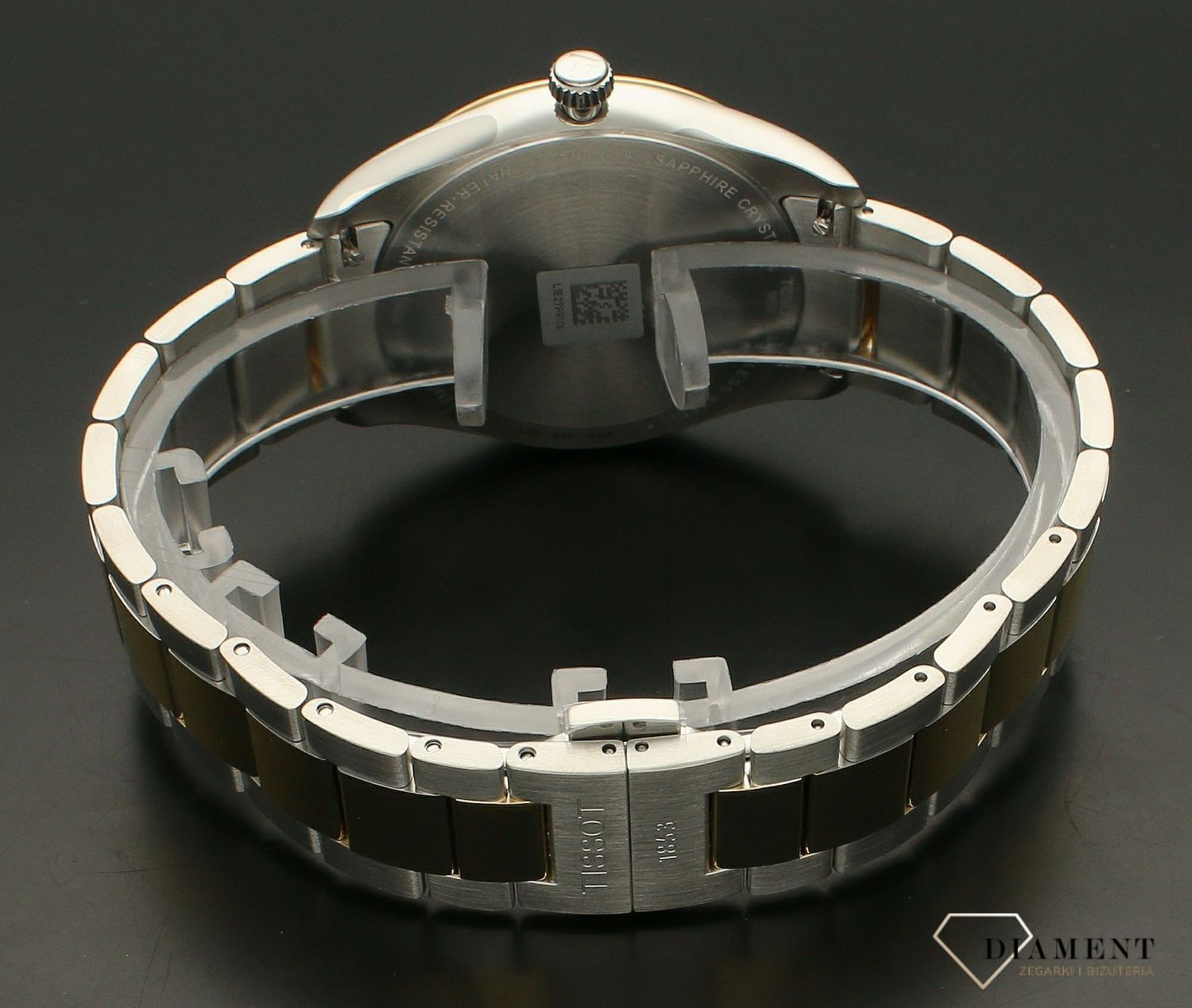 Zegarek męski Tissot PR 100 srebrno-złoty T150.410.22.041.00. Zegarek męski Tissot. Męski zegarek szwajcarski Tissot. Zegarek męski srebrno-złoty na bransolecie. Męski zegarek Tissot z kolekcji PR100. Zegarek męski idealny na prezent (2).jpg