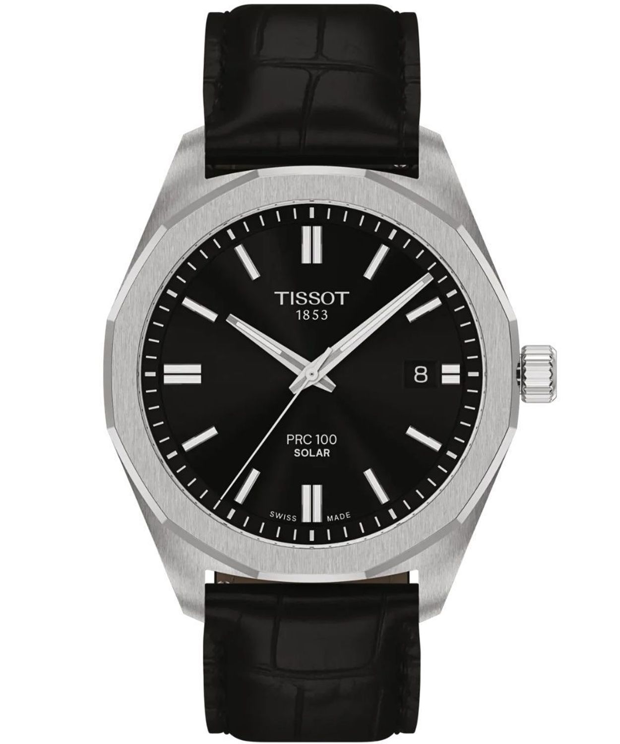 Tissot PRC 100 Solar T151.422.16.051.00 – zegarek męski solar 100M skóra aligatora black.jpg