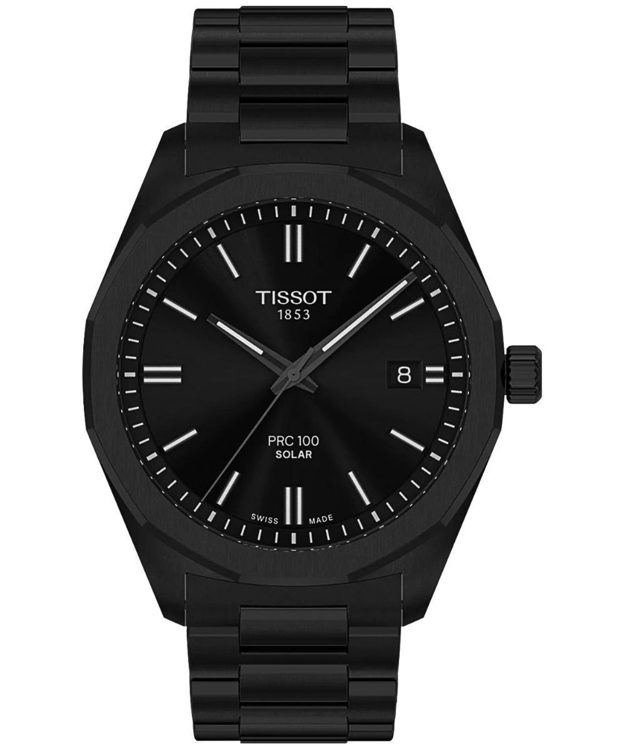 Zegarek Tissot PRC 100 Solar T151.422.33.051.00 Męski Czarny PVD 39 mm cały czarny.jpg