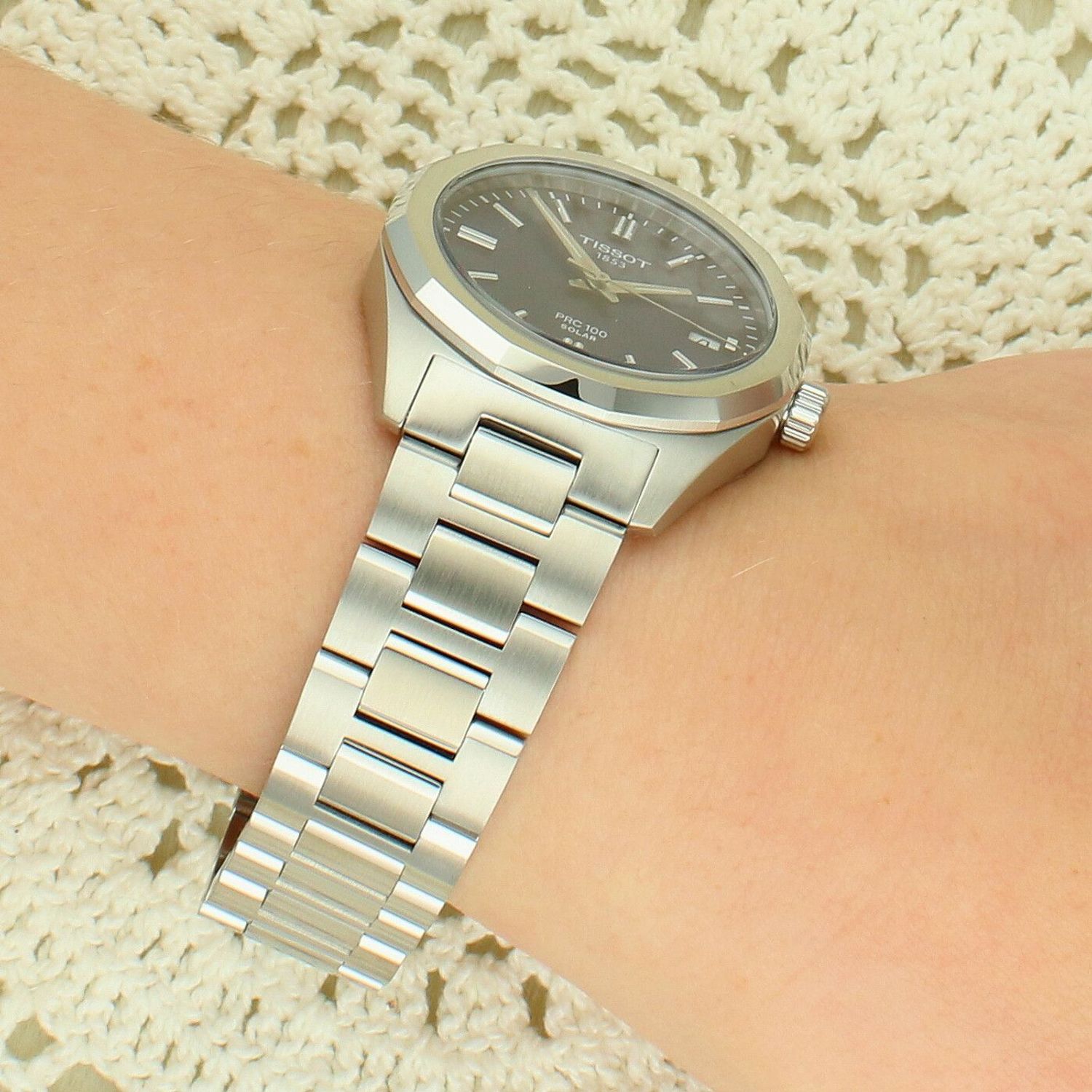 Tissot PRC 100 Solar Lady T151.822.11.041.00 – damski zegarek solarny 34 mm niebieska tarcza blue szwajcarski.jpg