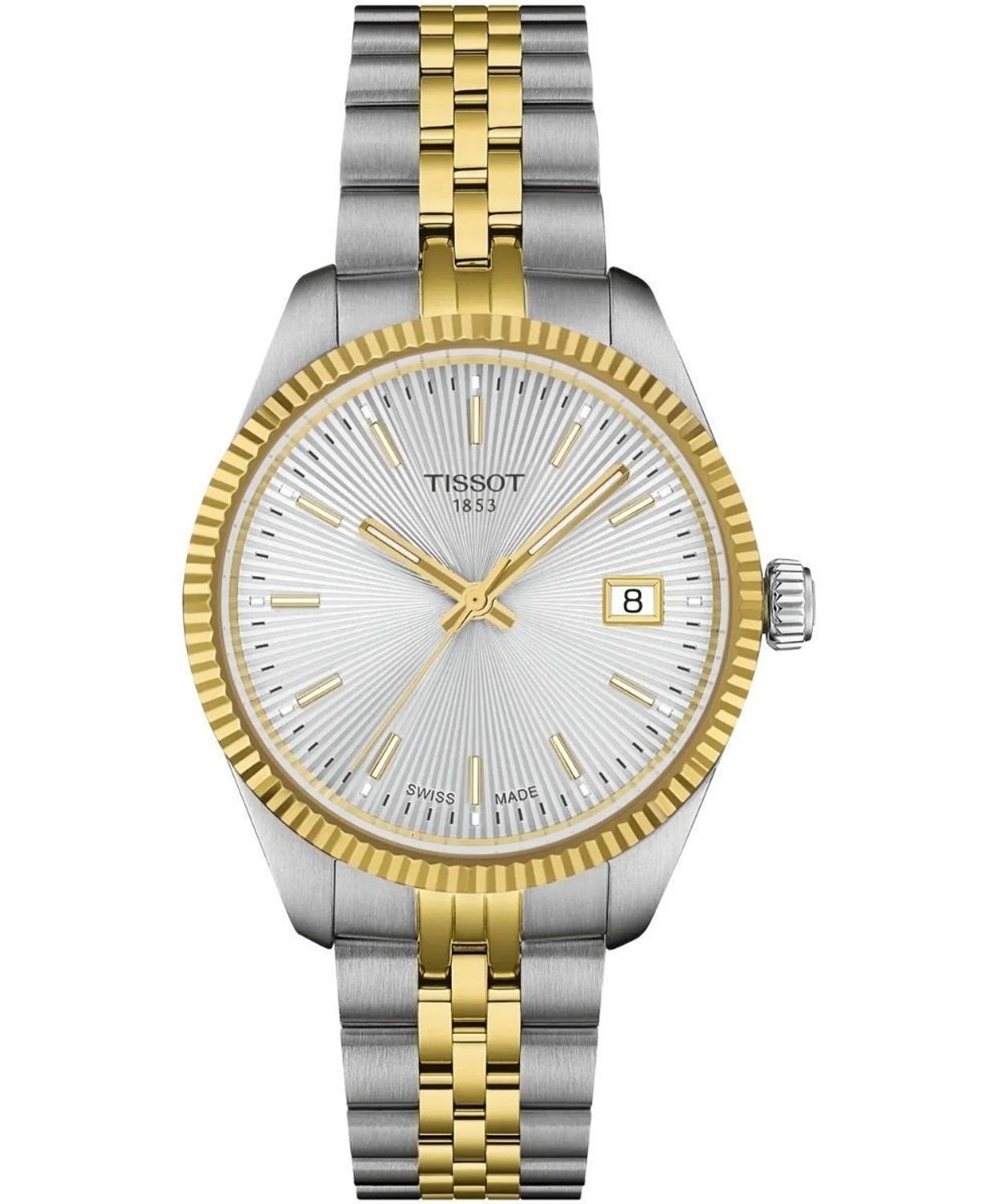 Zegarek Tissot Ballade 34mm T156.210.22.031.00 – damski zegarek srebrno-złoty swiss.jpg