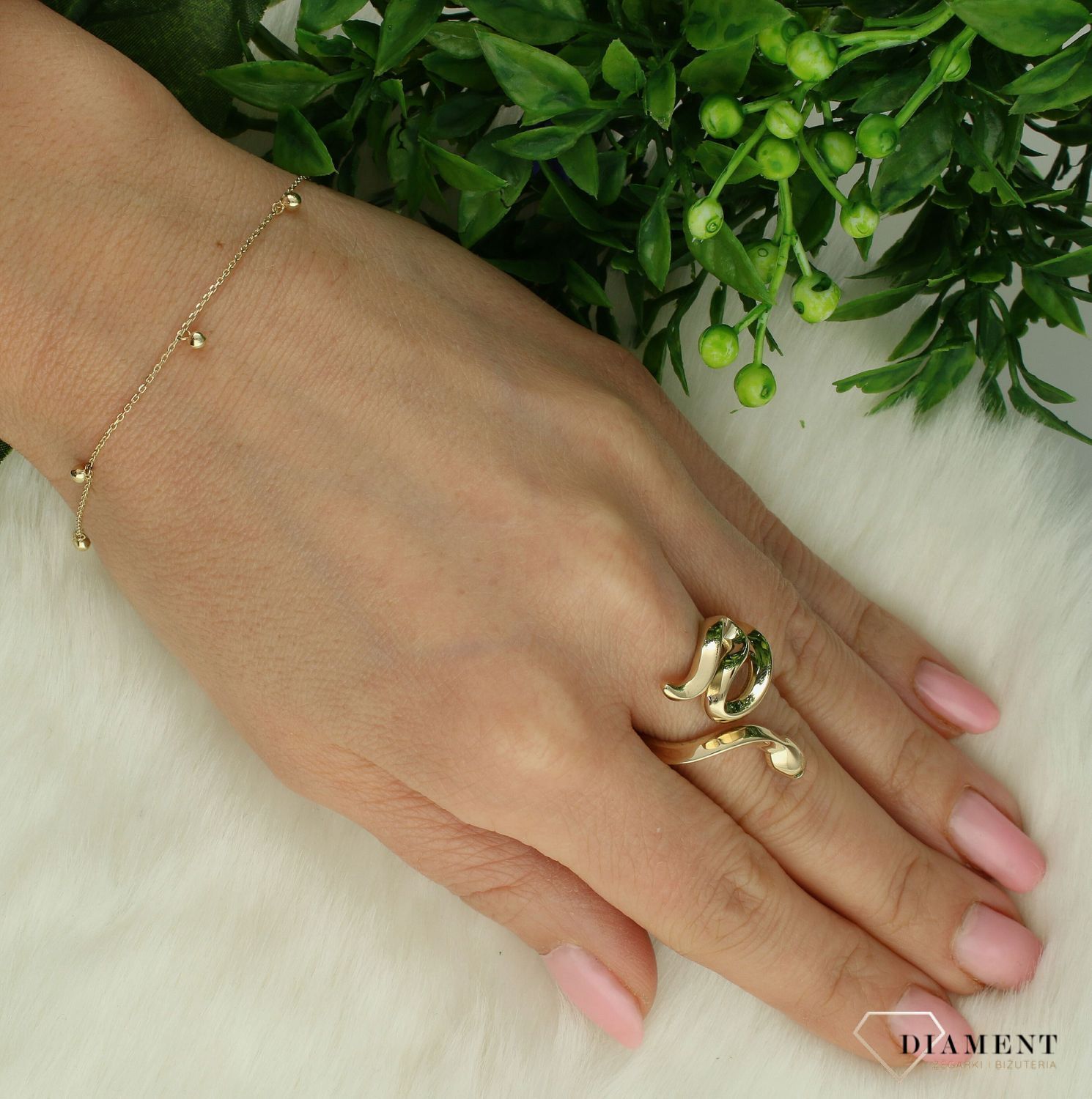 Złota damska bransoletka 585 celebrytka z kuleczkami T23-BC-16-2,50MMnmmm.jpg