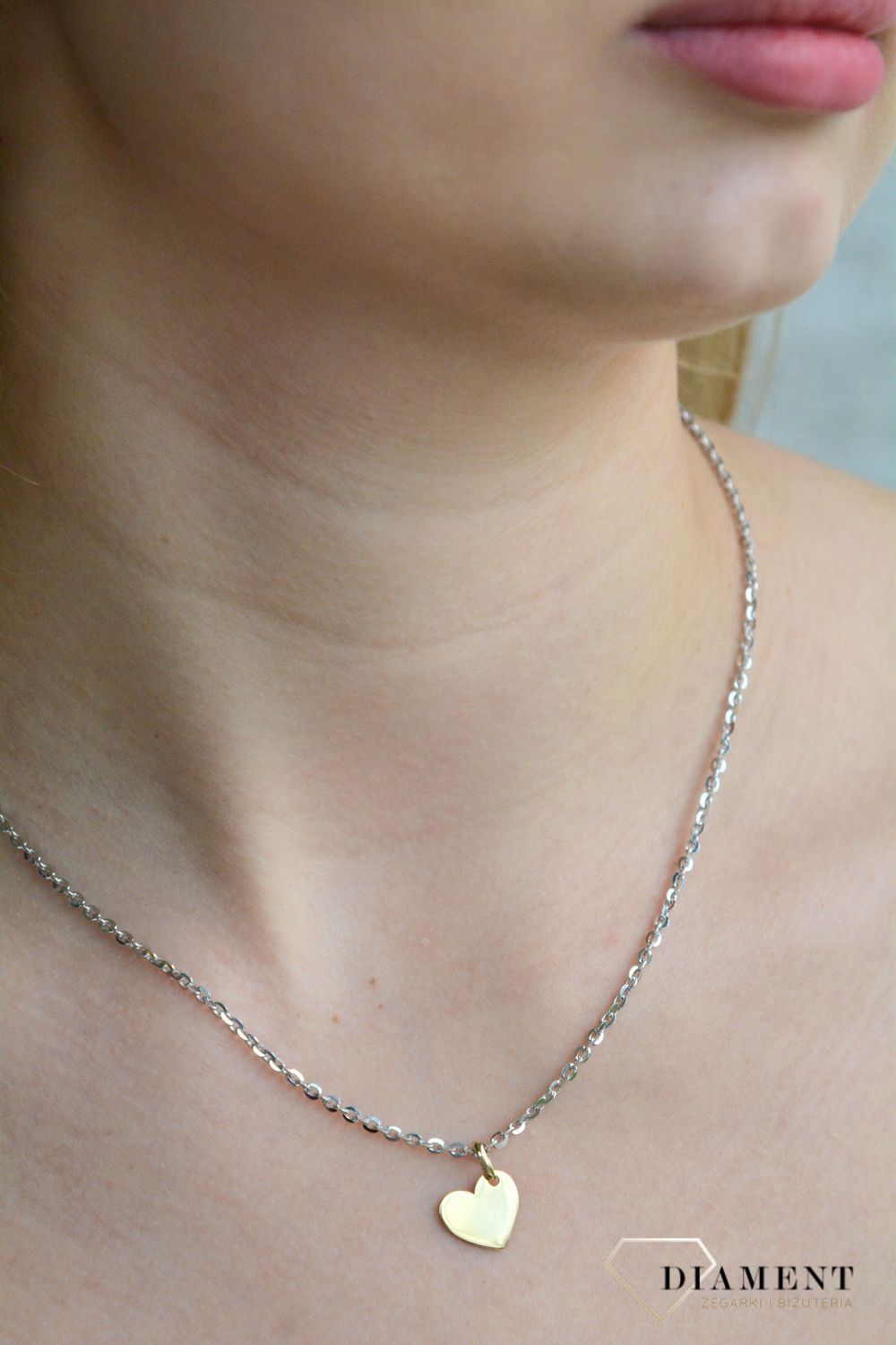 Złota zawieszka 585 gładka blaszka serce T23-P-ID-8-12MM-9MM. Złota zawieszka damska. Złoty wisiorek do łańcuszka. Zawieszka Złota serduszko. Złota zawieszka płaskie serce na prezent..jpg