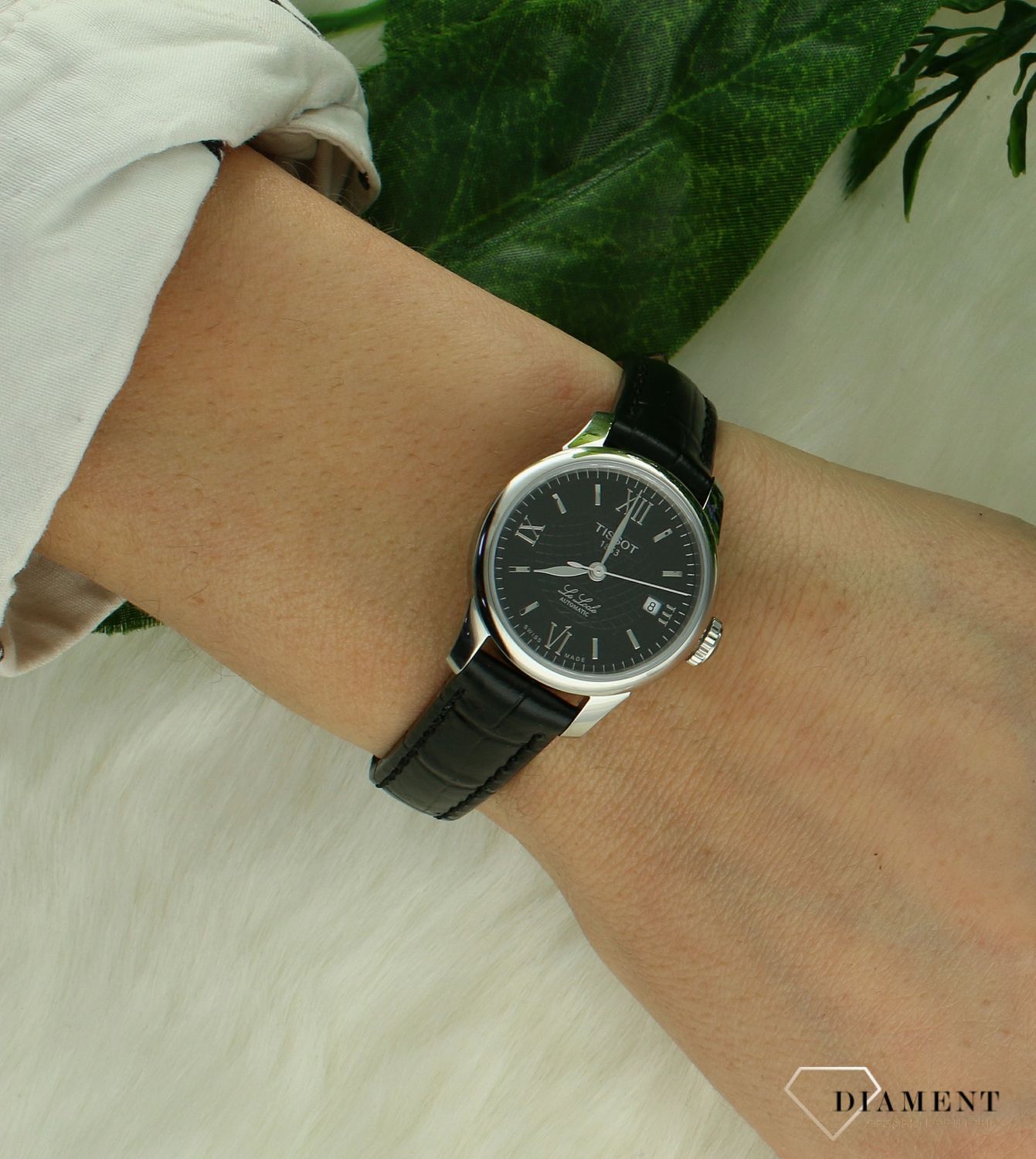 Zegarek damski Tissot Le Locle Automatic Small Lady T41.1.123.57. Delikatny, mały zegarek dla kobiety. Szwajcarski zegarek automatyczny na prezent dla kobiety..jpg