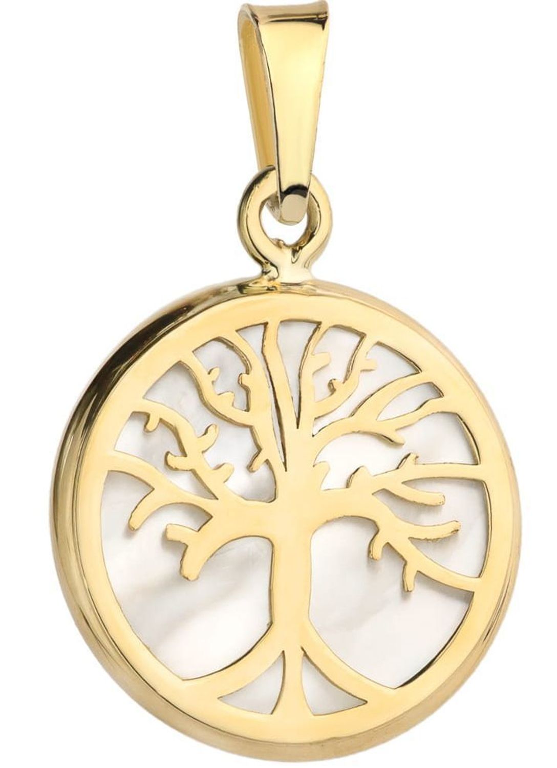 Złota zawieszka 585 drzewo szczęścia z masą perłową T42-P-22-MOP. Złota zawieszka damska. Złoty wisiorek d.jpg