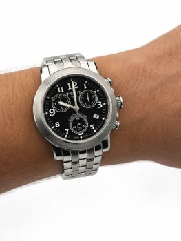 Zegarek męski Tissot T-Classic T-Lord T54.1.486.52. Chronograf, szkło szafirowe, stalowa bransoleta, 10 ATM. Outlet – delikatne rysy, oryginał (2).jpg