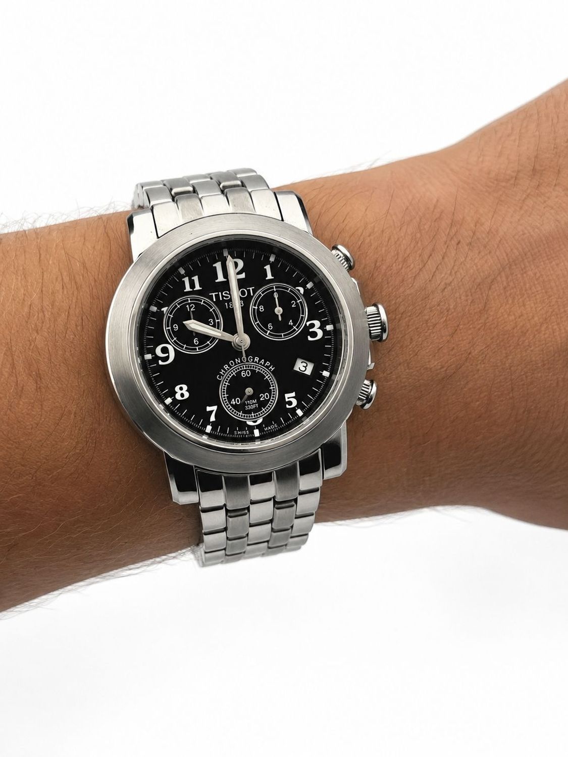 Zegarek męski Tissot T-Classic T-Lord T54.1.486.52. Chronograf, szkło szafirowe, stalowa bransoleta, 10 ATM. Outlet – delikatne rysy, oryginał (4).jpg