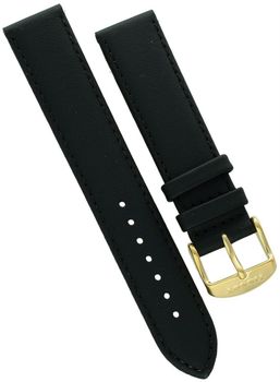 Oryginalny czarny, skórzany pasek do zegarka Tissot T600027541 – seria Classic Dream. Szerokość mocowania 19 mm, złota sprzączka, montaż sprężystymi bolcami. Dostępny u oficjalnych dealerów – 2.jpg