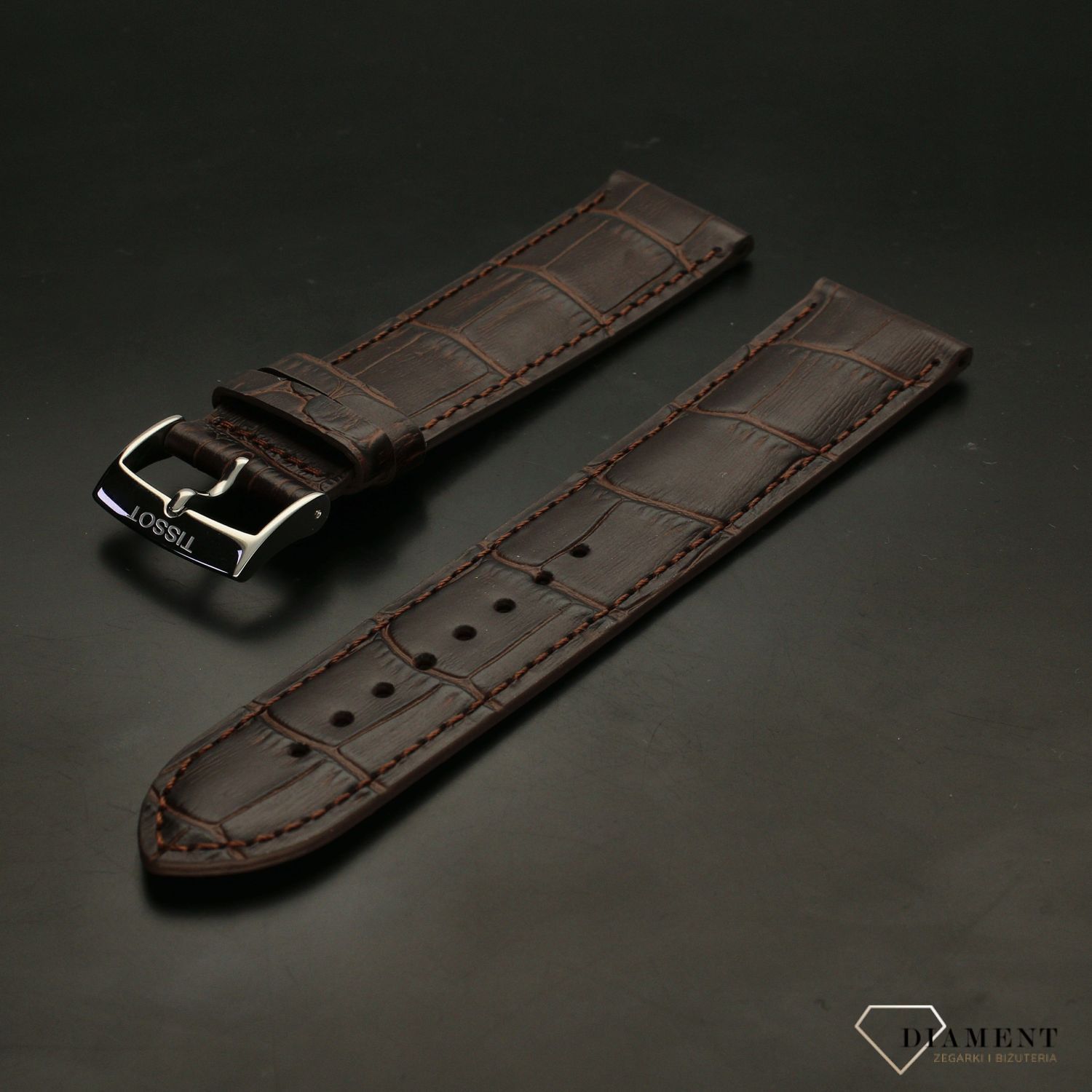 Oryginalny Pasek TISSOT T600041795 brązowy.jpg