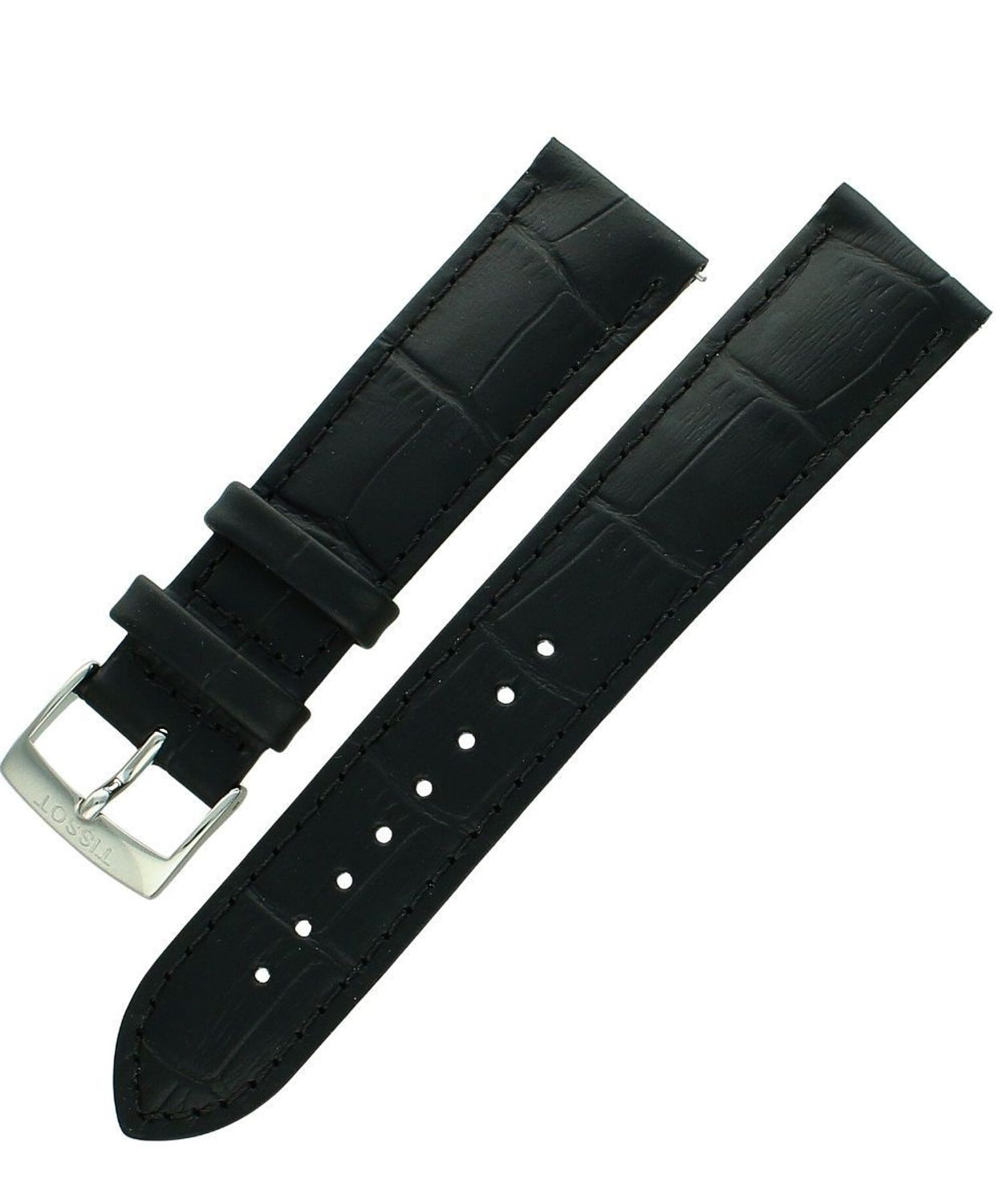 Oryginalny pasek Tissot T600049252 20 mm – czarny skórzany pasek z klamrą Tissot.jpg