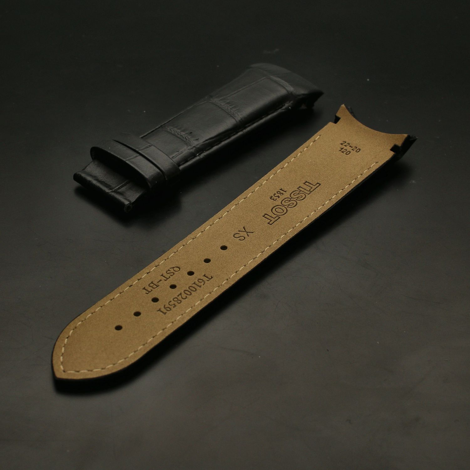 Pasek do zegarka TISSOT T610028591 czarny 22 mm www.zegarki diament.pl