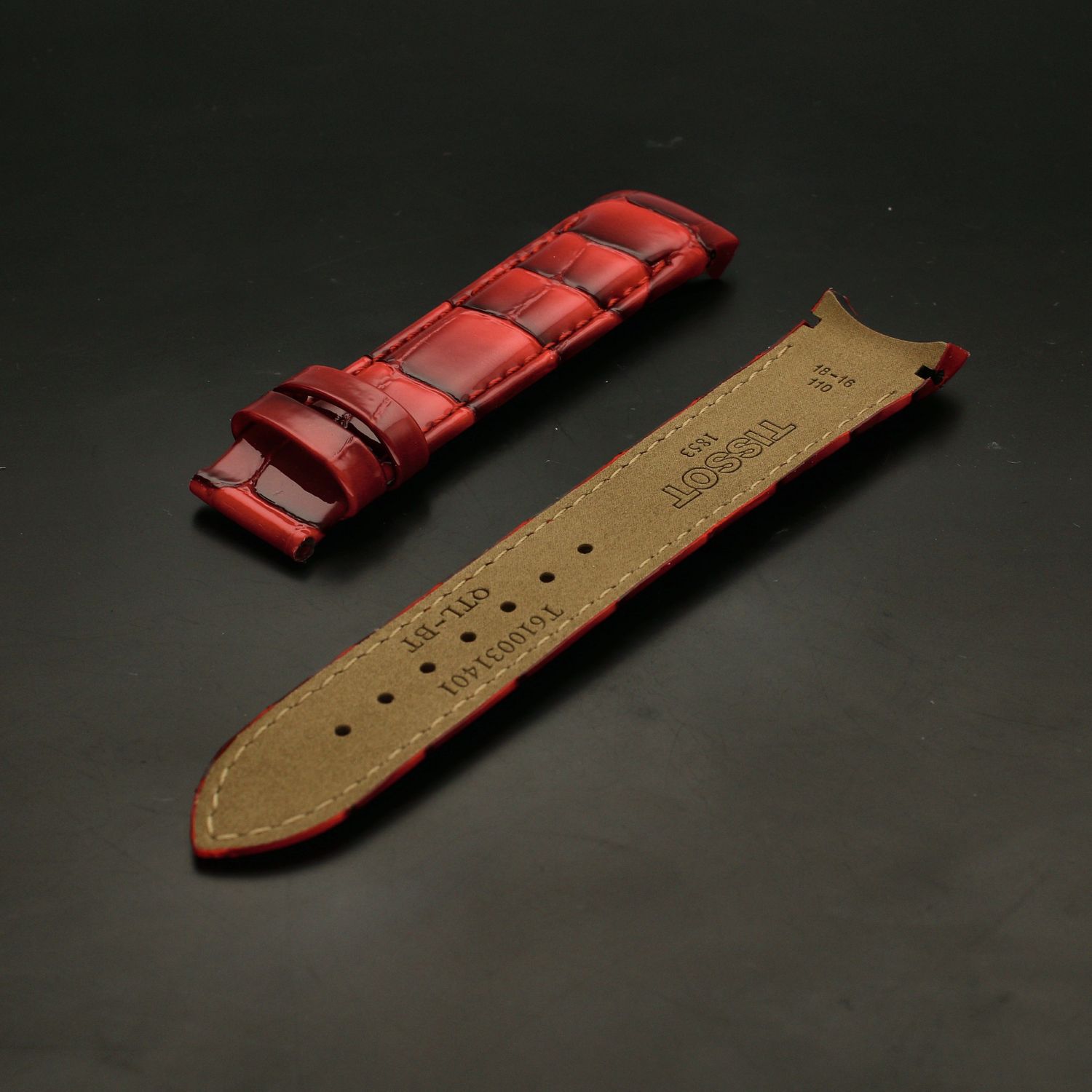 Pasek do zegarka TISSOT T610031401 czerwony 18 mm.jpg