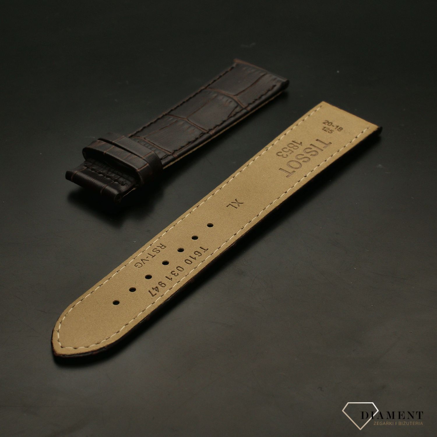 Pasek do zegarka TISSOT XL T610031947 brązowy 20 mm.jpg