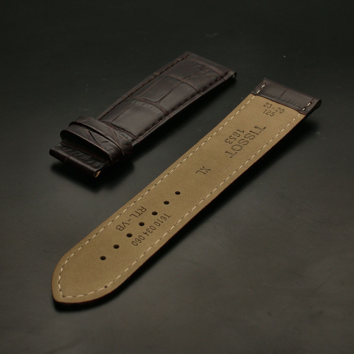 Pasek do zegarka TISSOT T610034058 brązowy 23 mm Oryginalny.jpg