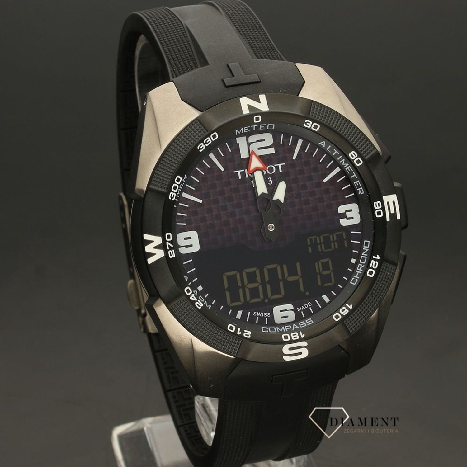 Oryginalny pasek gumowy w kolorze czarnym do zegarków Tissot T-tough Expert Solar T610034733 bez zapięcia. Nowy pasek do zegarka T-Tough..jpg