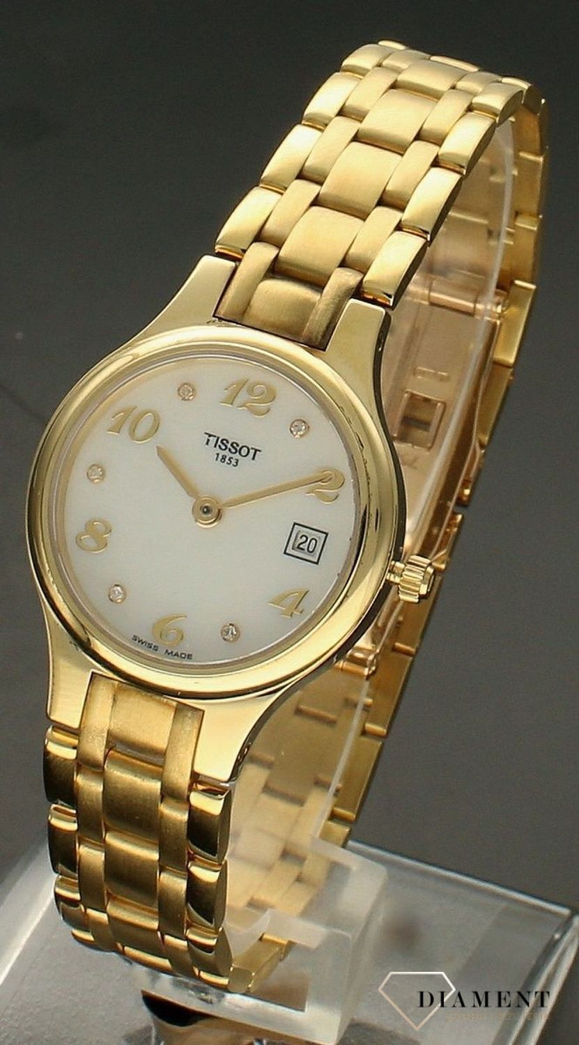 Złoty zegarek damski Tissot Ely T73.3.138.74 T73313874. Złoty zegarek damski. Zegarek złoty Tissot. Złoty zegarek na bransolecie. Zegarek złoty 585. Złoty zegarek damski Tisso (1).jpg