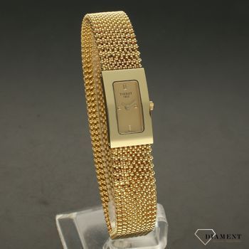 Złoty zegarek damski 18k Gold T-Gold Tissot Bellflower T73332221 T73.3.322.21. Zegarek Tissot Bellflower jest wygodny w codziennym użytkowaniu (4).jpg