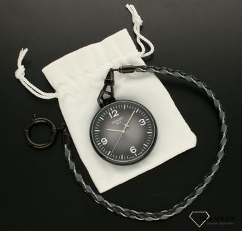 Zegarek kieszonkowy w kolorze czarnym z zawieszką Tissot T-POCKET LEPINE T863.409.99.067.00  (1).jpg