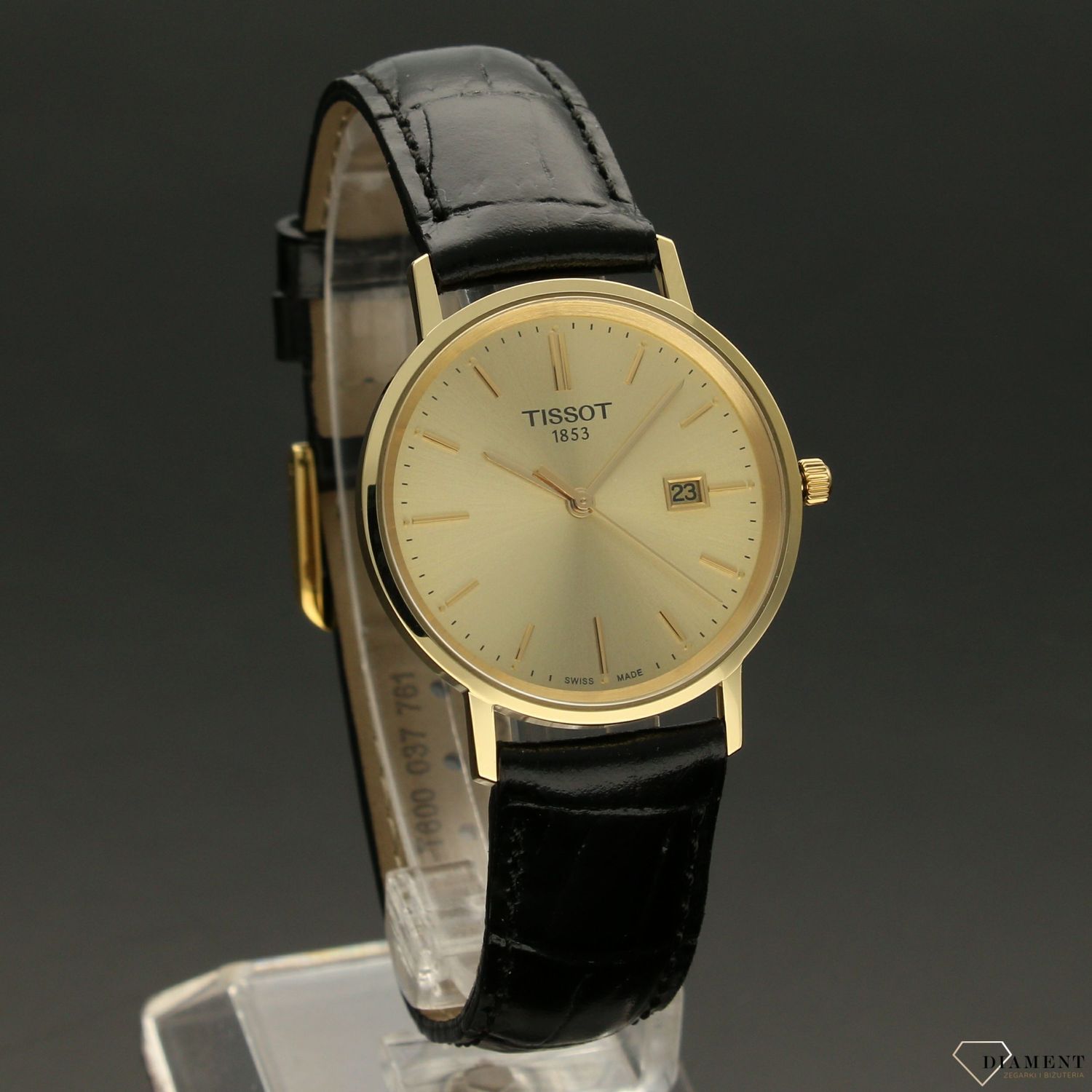 Złoty zegarek damski ze szwajcajskim mechanizmem Tissot T-Gold T922.210.16.021.00.jpg