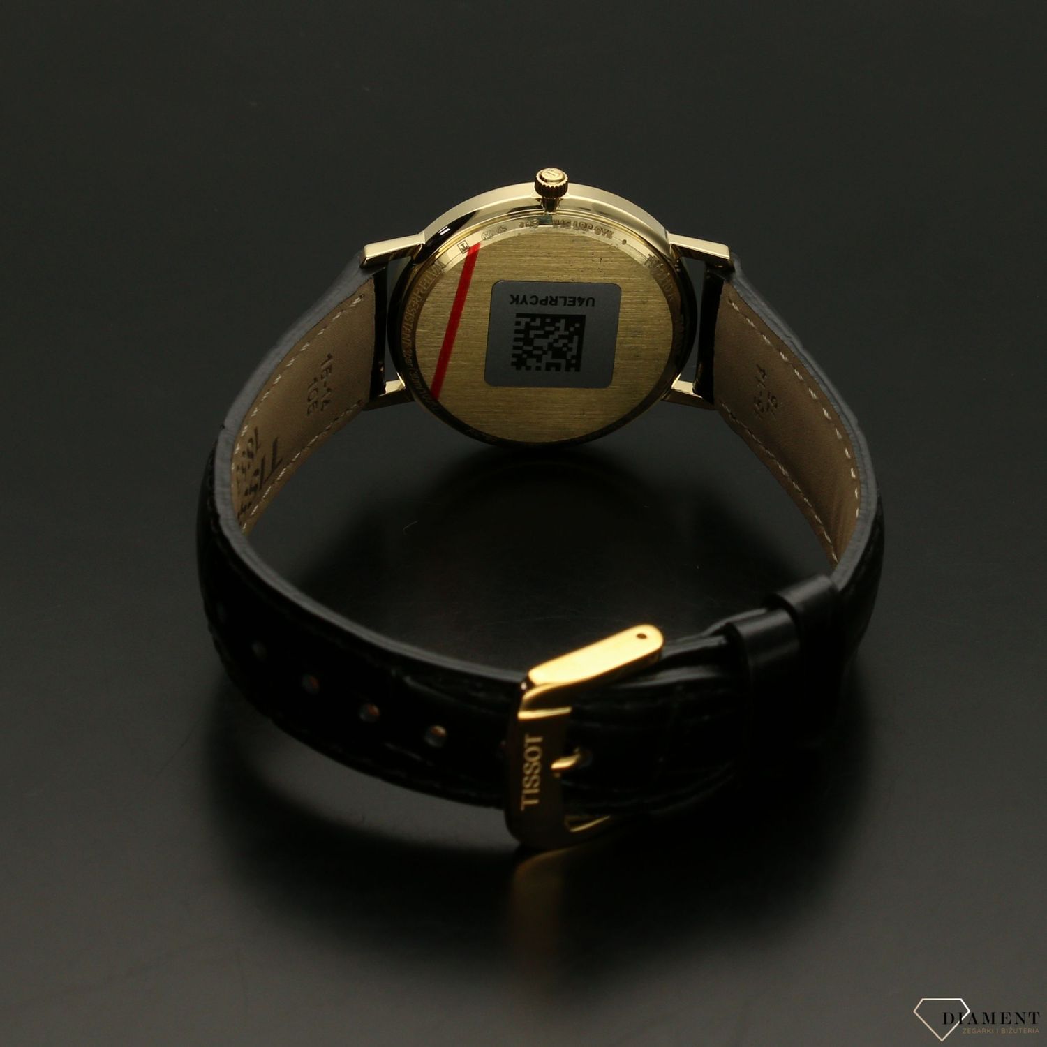 Złoty zegarek damski ze szwajcajskim mechanizmem Tissot T-Gold T922.210.16.021.00.jpg