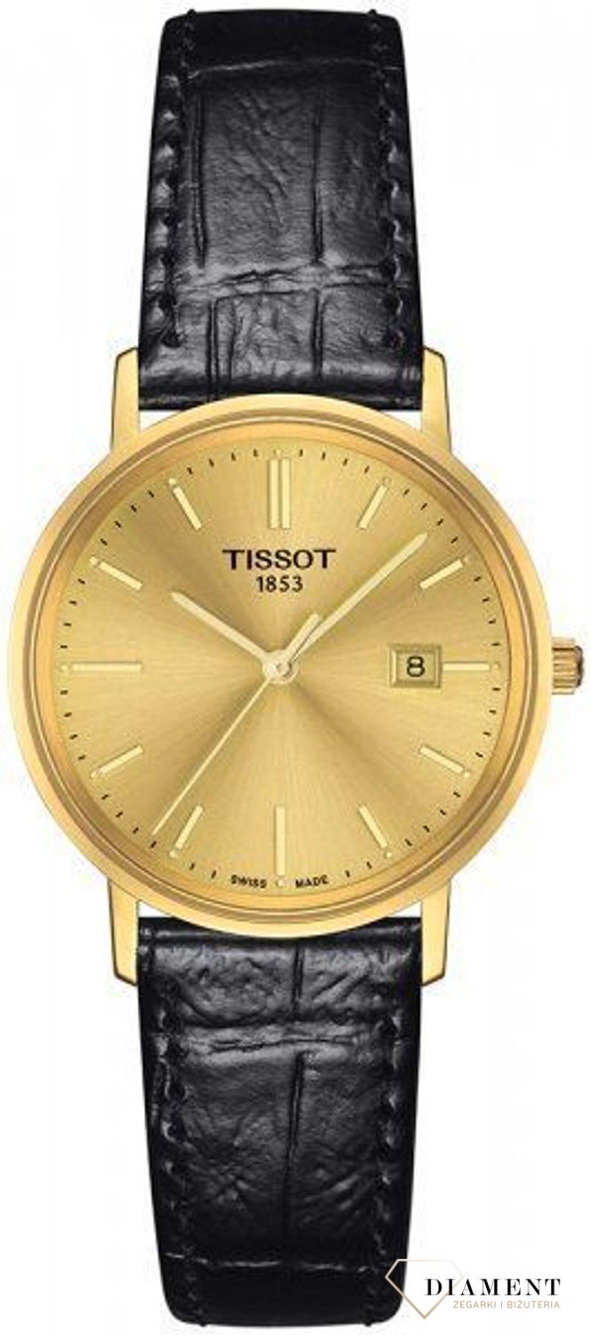 Złoty zegarek damski ze szwajcajskim mechanizmem Tissot T-Gold T922.210.16.021.00.jpg