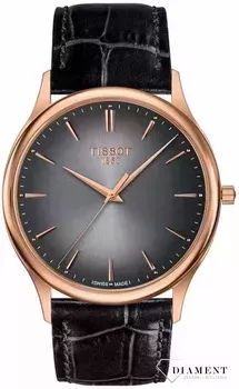 Zegarek złoty męski Tissot EXCELLENCE 18K GOLD T926.410.76.061.00 wyposażony jest w kwarcowy mechanizm, zasilany za pomocą baterii. Posiada bardzo wysoką dokładność mierzenia czasu +- 10 sekund w przeciągu 30 dni..webp