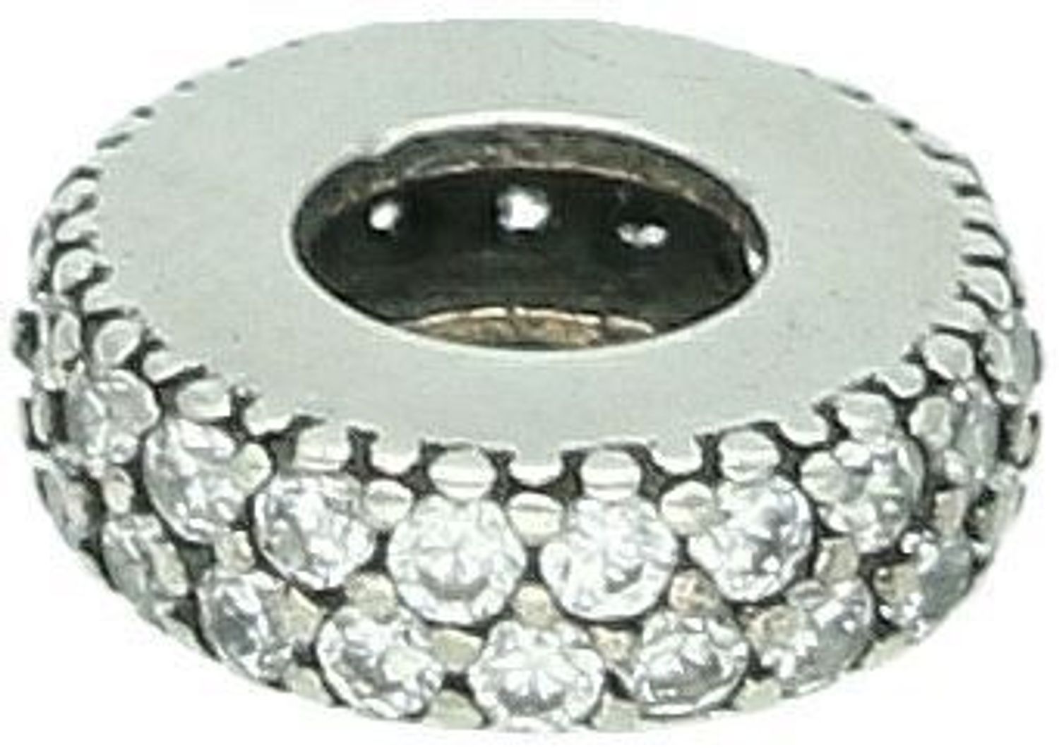 Charms srebrny próba 925, typu pandorka w cyrkonie TBCH000000-079 Stylowy i elegancki charms wykonany ze srebra próby 925, ozdobiony połyskującymi cyrkoniami, które dodają mu wyjątkowego blasku1.jpg