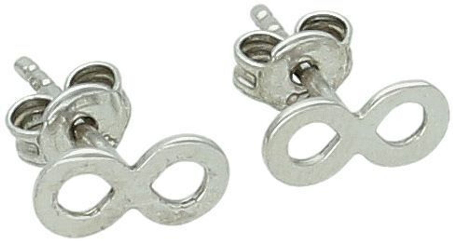 Kolczyki srebrne znak nieskończoności próba 925, TBK000000-327 Minimalistyczne, eleganckie i pełne symboliki – kolczyki srebrne z motywem znaku nieskończoności to doskonały wybór dla kobiet,1.jpg