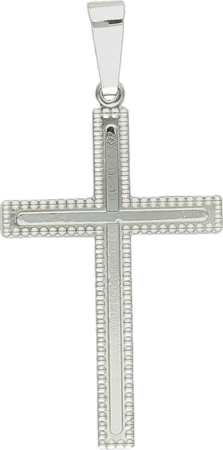 Duży ozdobny krzyż bez wizerunku 4 cm zawieszka krzyż TBKZ000000-023. Srebrny krzyż. Srebrny krzyż zdobiony. Krzyż srebrny zawieszka..jpg