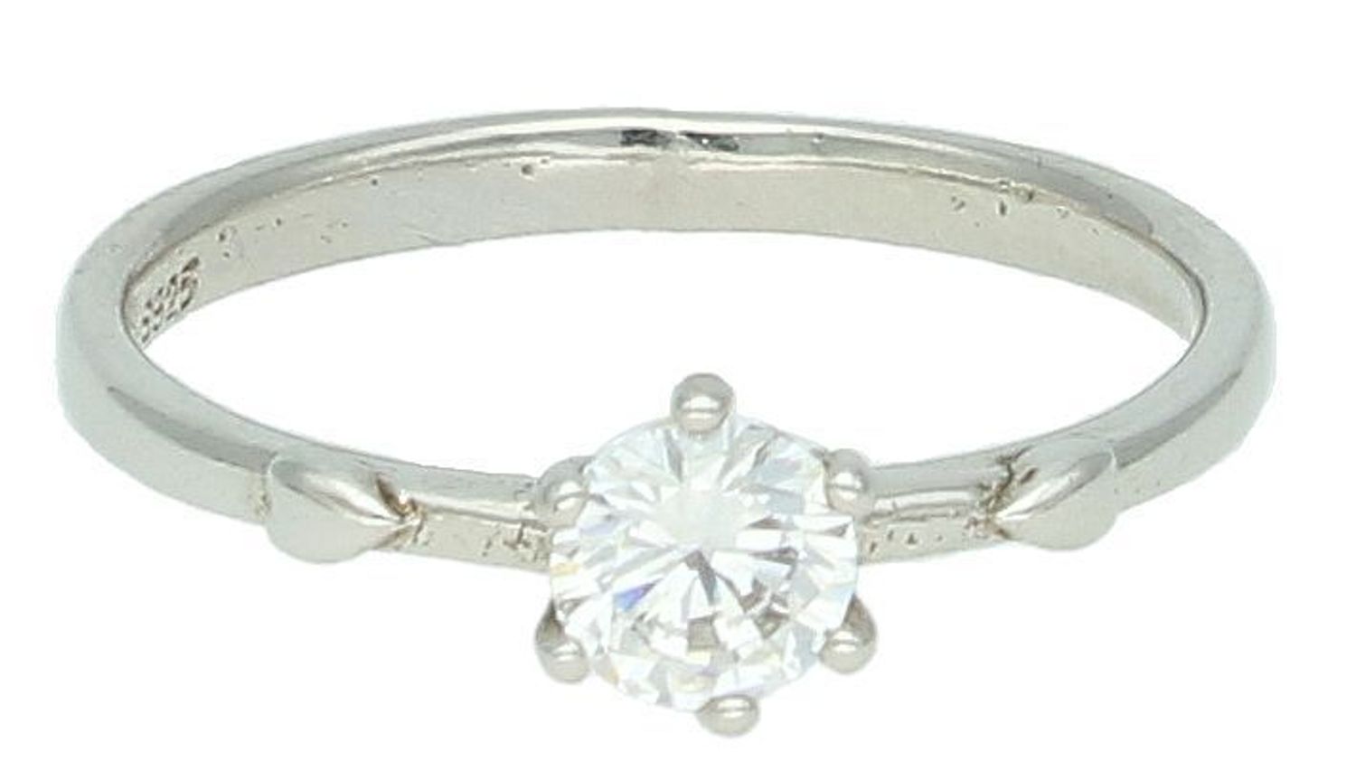 Pierścionek srebrny z cyrkonią próba 925, TBP000000-348 Srebrny pierścionek wykonany z najwyższej jakości srebra o prostej formie. Idealny pomysł na prezent dla każdej kobiety1.jpg