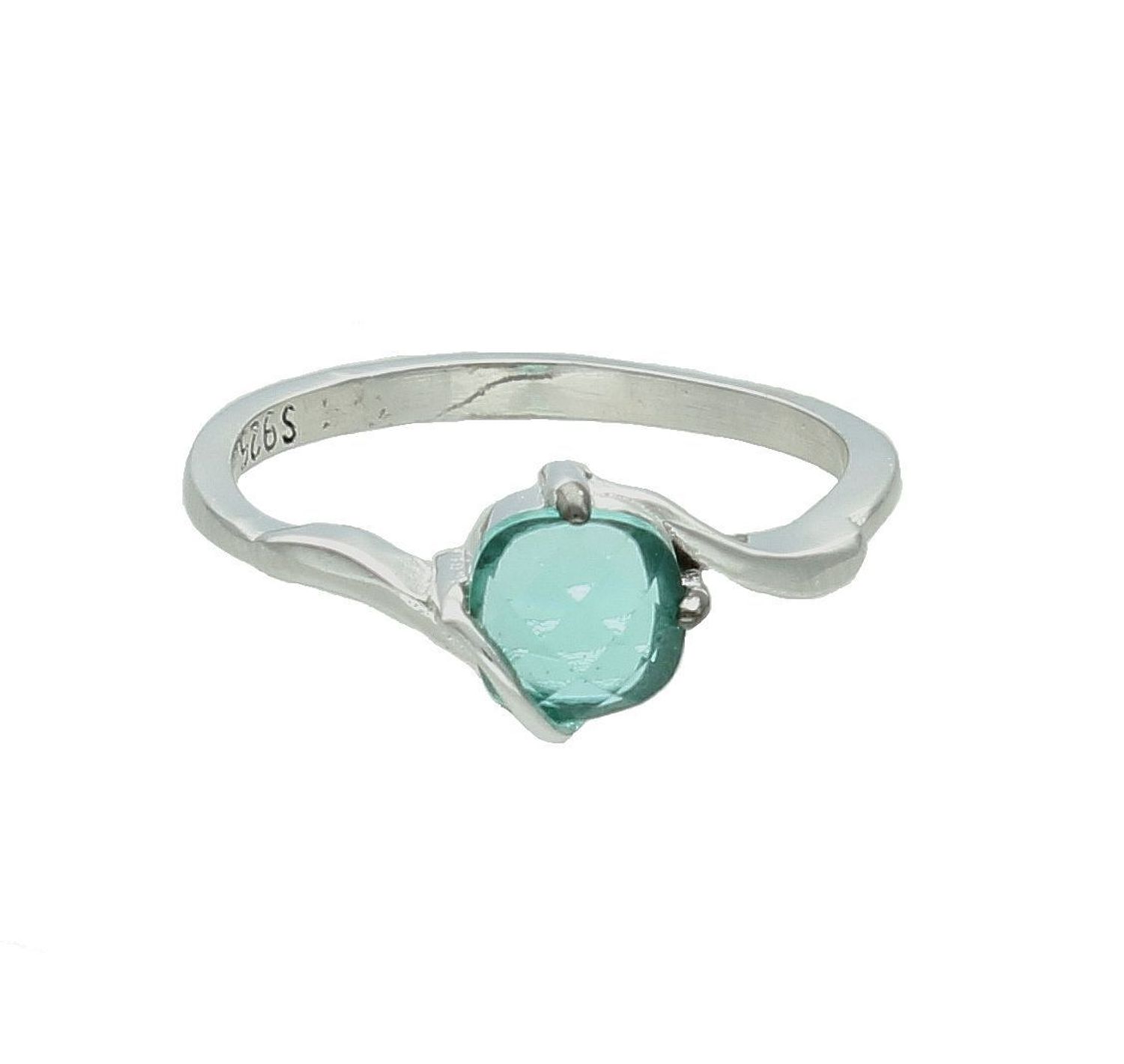 Srebrny pierścionek damski 925 z turkusową cyrkonią rozmiar 14 TBP000000-352. Srebrny pierścionek damski. Pierścionek srebrny na prezent. Pierścionek ze srebra z cyrkonią.5.jpg