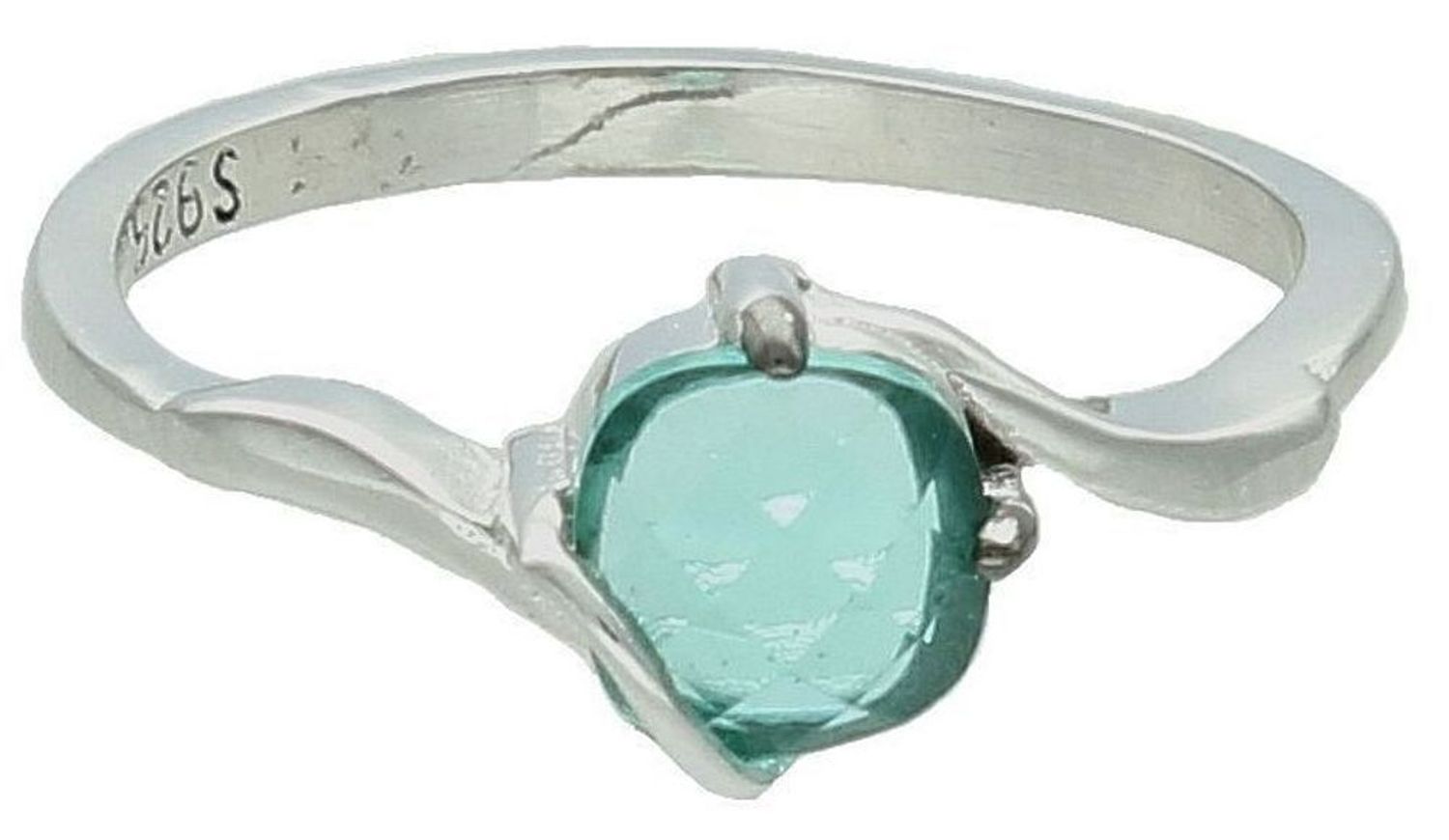 Srebrny pierścionek damski 925 z turkusową cyrkonią rozmiar 14 TBP000000-352. Srebrny pierścionek damski. Pierścionek srebrny na prezent. Pierścionek ze srebra z cyrkonią.5.jpg